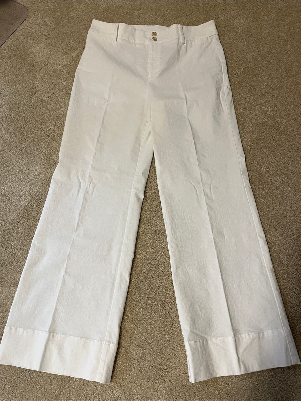 Chico's Cream Button-Front Pants
